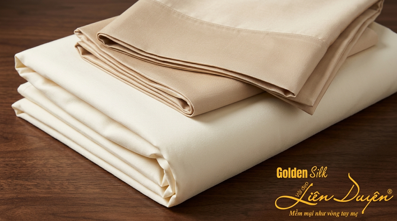 Tiêu chuẩn vệ sinh & an toàn ga giường khách sạn 1 Cận cảnh vải cotton sạch mịn để minh họa bề mặt ga giường khách sạn cần đều, bền và ít xù