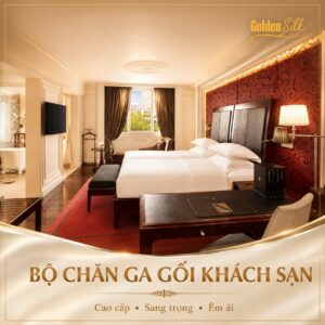 Bộ chăn ga gối khách sạn 4 sao, 3 sản phẩm (Mã SP: GS002) - GoldenSilk
