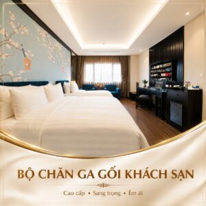 Bộ chăn ga gối khách sạn 5 sao, 3 sản phẩm (Mã SP: GS007) - GoldenSilk
