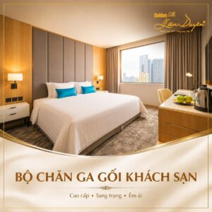 Bộ chăn ga gối khách sạn 5 sao, 3 sản phẩm (Mã SP: GS014) - GoldenSilk