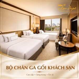 Bộ chăn ga gối khách sạn 5 sao, 3 sản phẩm (Mã SP: GS016) - GoldenSilk