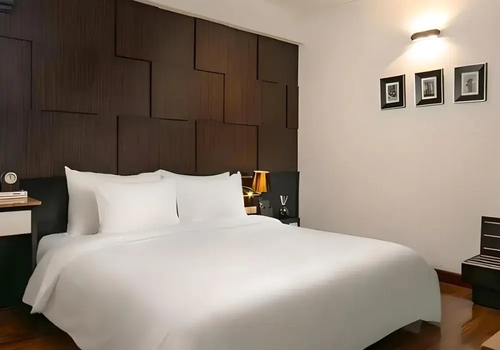 Bộ Chăn Ga Gối Khách Sạn T200 Trắng Trơn 4 Bộ Chăn Ga Gối Khách Sạn T200 Trắng Trơn - GoldenSilk - hình chi tiết 1