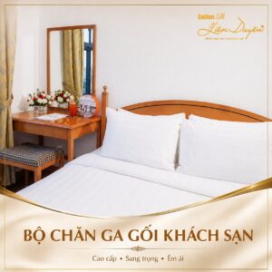 Bộ Chăn Ga Gối Khách Sạn T250 Kẻ Sọc - GoldenSilk