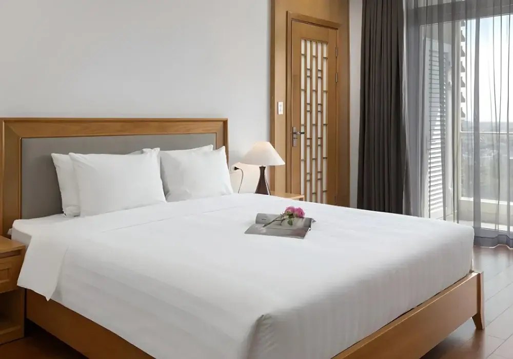 Bộ Chăn Ga Gối Khách Sạn T250 Kẻ Sọc 5 Bộ Chăn Ga Gối Khách Sạn T250 Kẻ Sọc - GoldenSilk - hình chi tiết 2