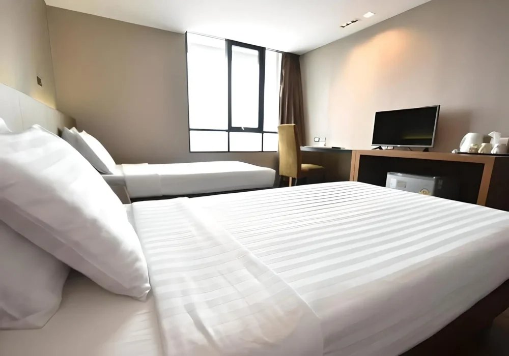 Bộ Chăn Ga Gối Khách Sạn T250 Kẻ Sọc 8 Bộ Chăn Ga Gối Khách Sạn T250 Kẻ Sọc - GoldenSilk - hình chi tiết 5