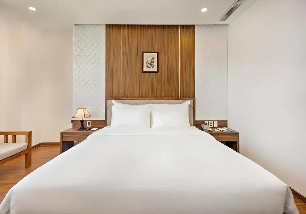 Bộ Chăn Ga Gối Khách Sạn T250 Trắng Trơn 8 Bộ Chăn Ga Gối Khách Sạn T250 Trắng Trơn - GoldenSilk - hình chi tiết 5
