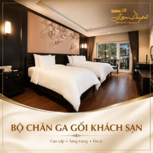 Bộ Chăn Ga Gối Khách Sạn T300 Kẻ Sọc - GoldenSilk