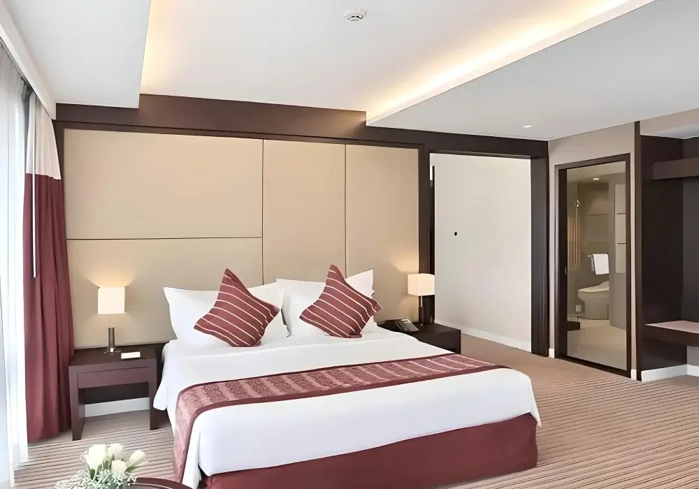 Bộ Chăn Ga Gối Khách Sạn T300 Kẻ Sọc 5 Bộ Chăn Ga Gối Khách Sạn T300 Kẻ Sọc - GoldenSilk - hình chi tiết 2