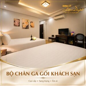 Bộ Chăn Ga Gối Khách Sạn T300 Trắng Trơn - GoldenSilk