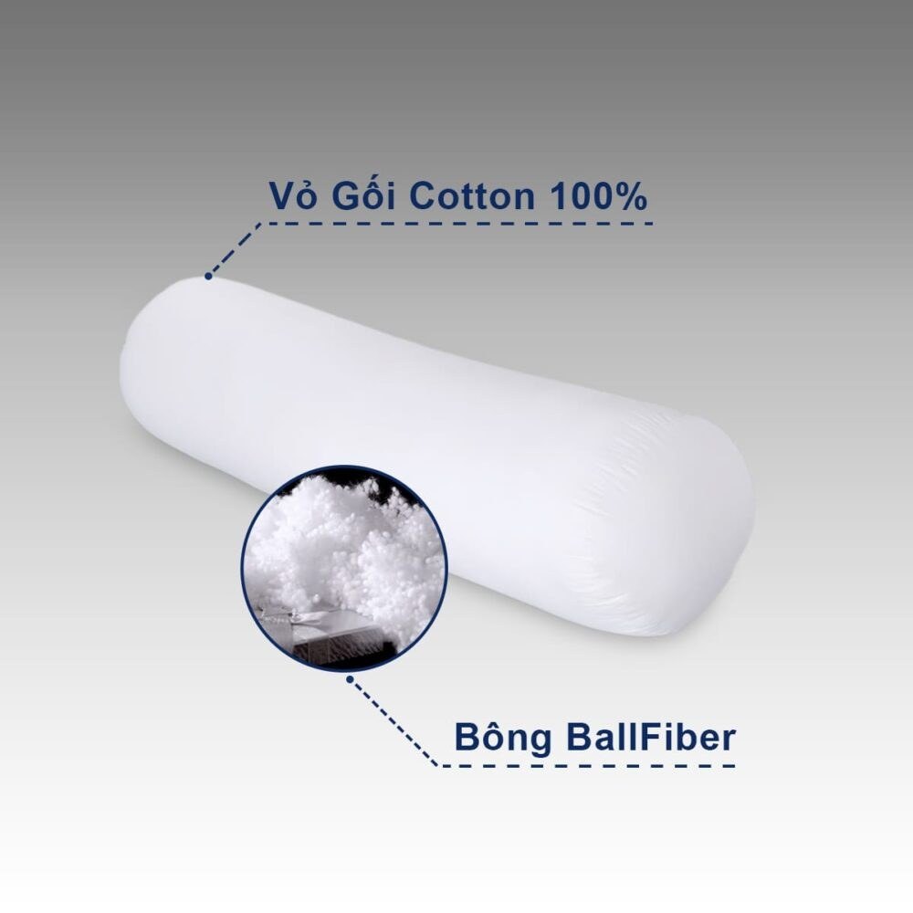 Ruột gối ôm BallFiber 70x100cm 2 Ruột gối ôm BallFiber 70x100cm - GoldenSilk - hình chi tiết 2