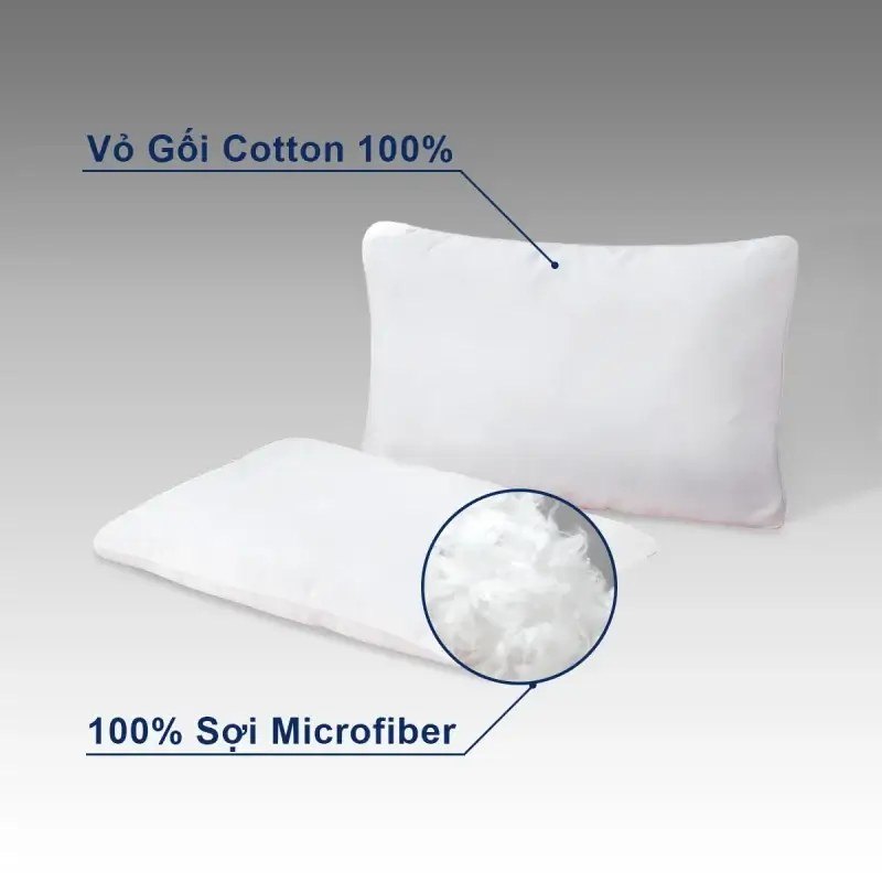 Ruột gối trẻ em Microfiber 35×50 2 Ruột gối trẻ em Microfiber 35×50 - GoldenSilk - hình chi tiết 2