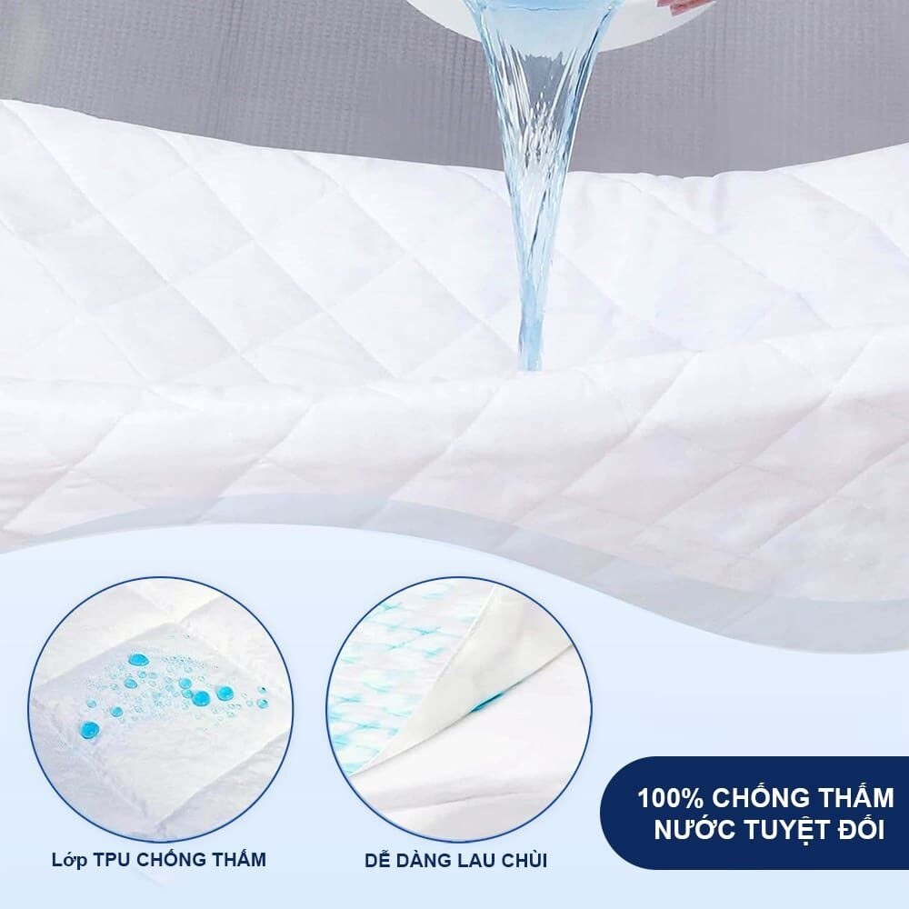 Tấm Bảo Vệ Nệm Chống Thấm Nước 1 Tấm Bảo Vệ Nệm Chống Thấm Nước - GoldenSilk - hình chi tiết 1