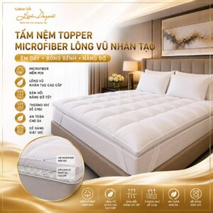 Tấm Nệm Topper Microfiber lông vũ nhân tạo - GoldenSilk