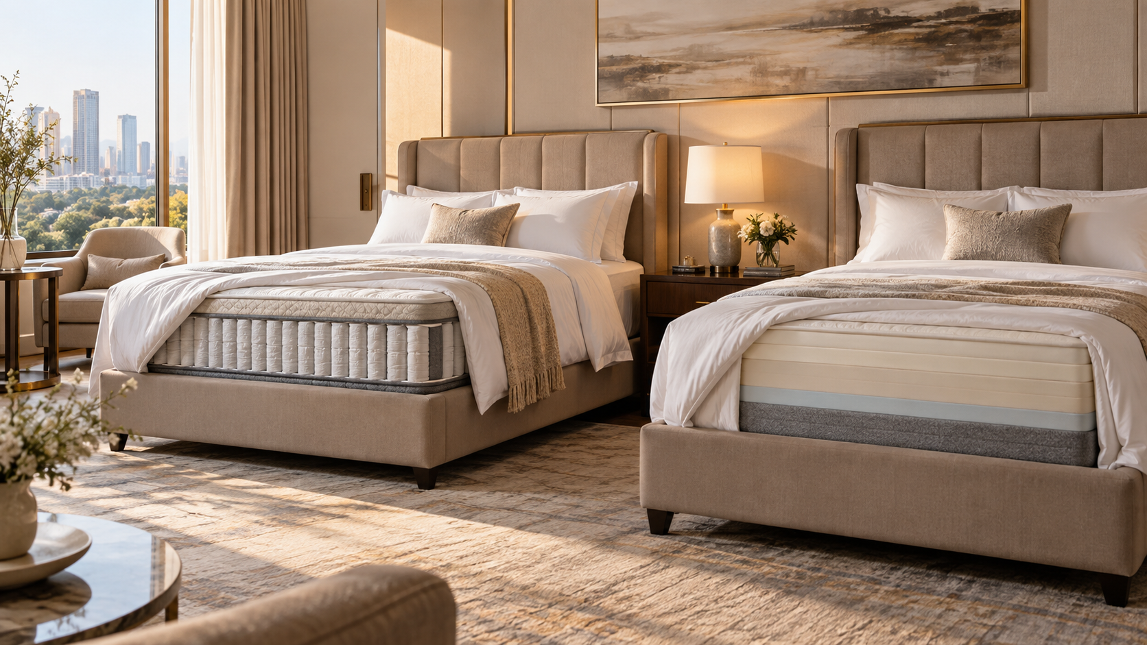 So sánh đệm lò xo và đệm foam cho khách sạn